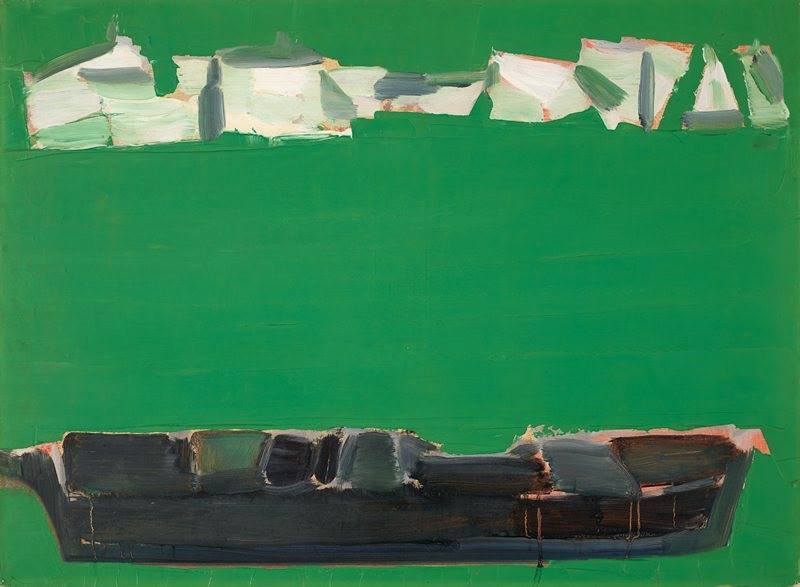 Nicolas de Staël, Seascape With Barge And Breakwater 1954
