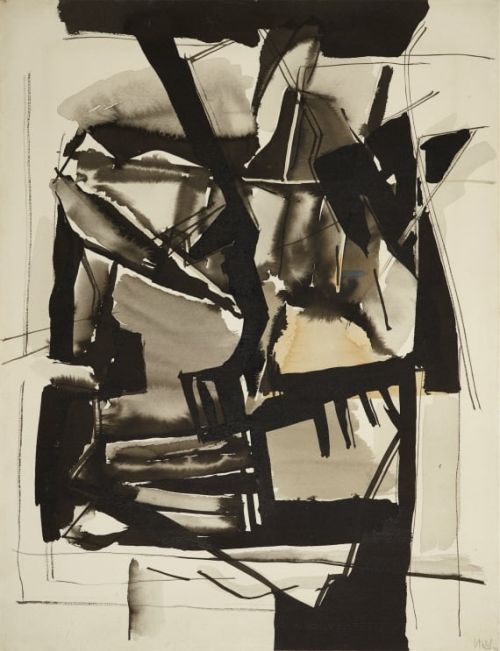 Nicolas de Staël, Composition 1948 reproduction peinte à la main