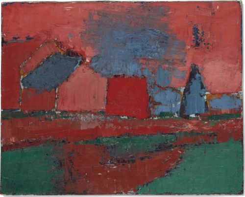 Nicolas De Stael Arbres Et Maison reproduction peinte à la main