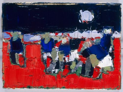 Nicolas De Stael Les Footballeurs reproduction peinte à la main