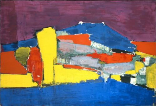 Nicolas De Stael Paysage De Sicile 2 reproduction peinte à la main