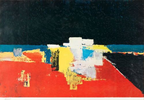 Nicolas De Stael Untitled Paysage reproduction peinte à la main